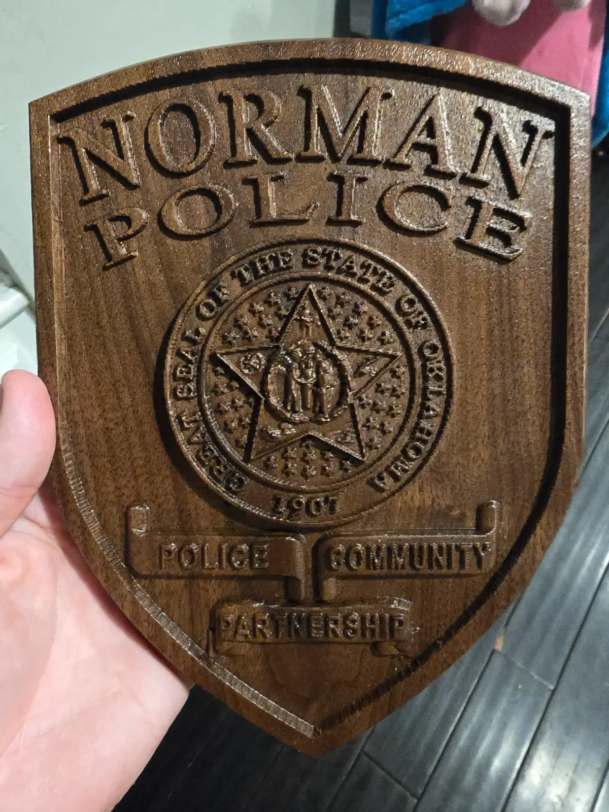 Norman Police Department CNC plaque