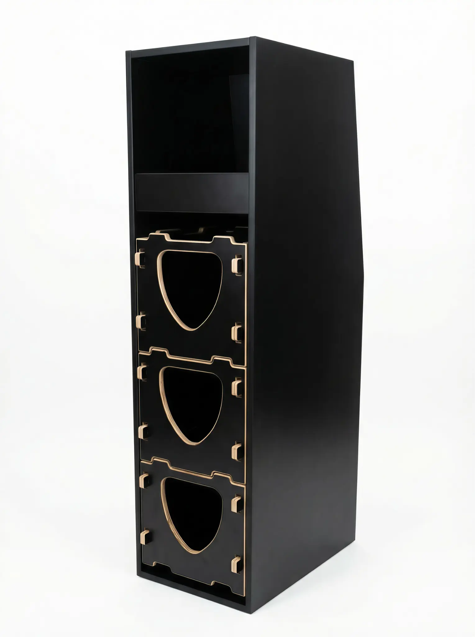 Trade-Mod Tall Cabinet with stackable storage box inserts